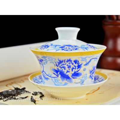 江西景德鎮(zhèn)景德鎮(zhèn)琺瑯彩陶瓷蓋碗 訂做陶瓷圖案蓋碗 景德鎮(zhèn)廠家價格 中國供應商